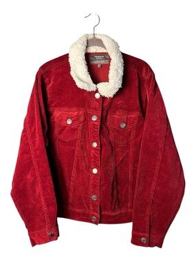 Torrid Size 2X Red Corduroy Trucker Jacket Plus Size Women's